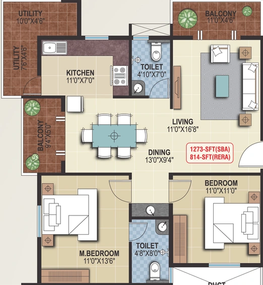2 BHK Flat in Saranya Sreshta in Whitefield, Bangalore - Image 806590