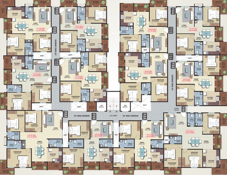 Floor Plan of Saranya Sreshta in Whitefield, Bangalore - Image 142452