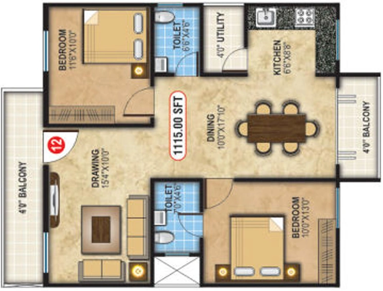 2 BHK Flat in NCN Platina in Varthur, Bangalore - Image 806594