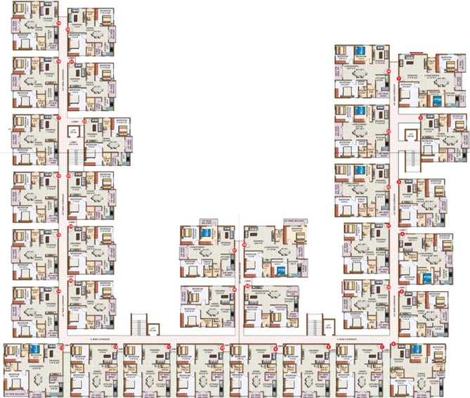 Floor Plan of SK Daisy in Electronic City, Bangalore - Image 138030