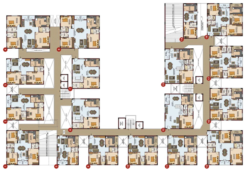 Floor Plan of RV Silpa HillTop in Gachibowli, Hyderabad - Image 138044