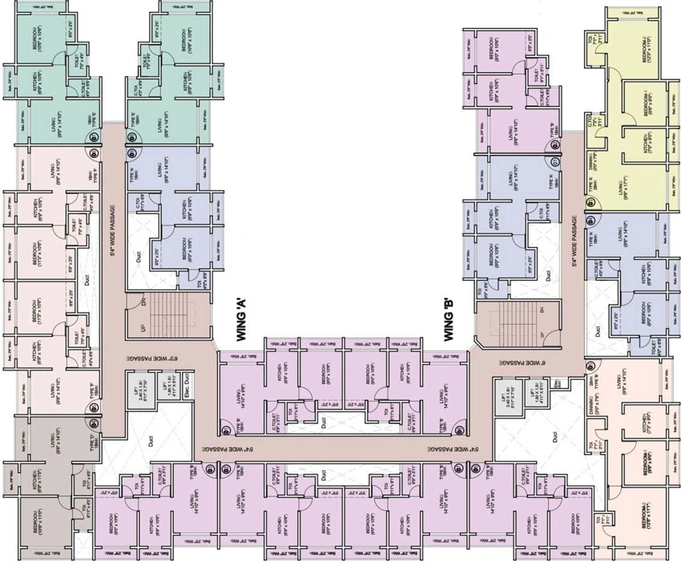 Floor Plan of Wonder Park in Vasai East, Palghar - Image 16976