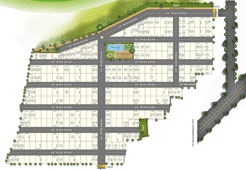 Master Plan of Senthan Greenpark in Beeramguda, Hyderabad - Image 138149
