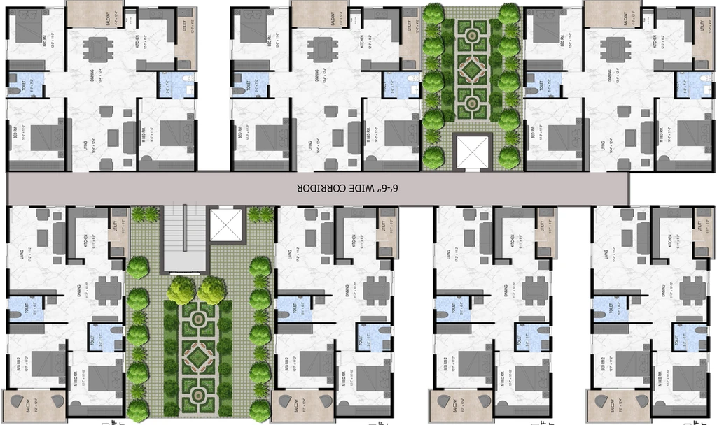 Floor Plan of Shri Param Heights in Bachupally, Hyderabad - Image 138159