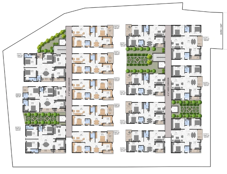 Master Plan of Shri Param Heights in Bachupally, Hyderabad - Image 138160