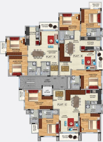 Floor Plan of Uber Paxina in Jayanagar, Bangalore - Image 144349