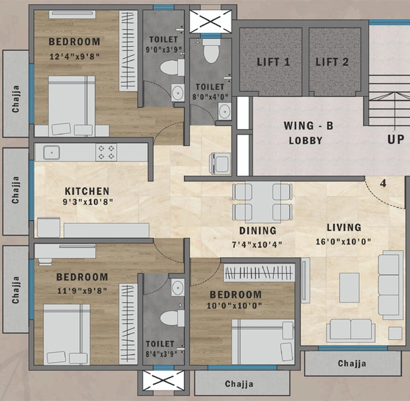 3 BHK Flat in N Prajapati Milan Bliss in Andheri East, Mumbai - Image 663469