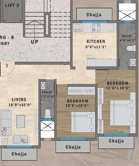 2 BHK Flat in N Prajapati Milan Bliss in Andheri East, Mumbai - Image 663467
