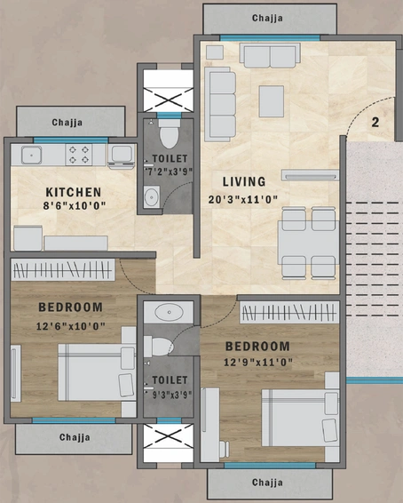 2 BHK Flat in N Prajapati Milan Bliss in Andheri East, Mumbai - Image 663468