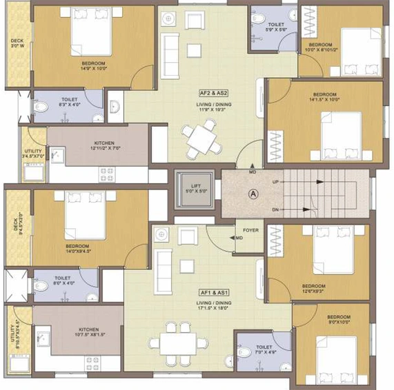 Floor Plan of Colorhomes Avenue in Perumbakkam, Chennai - Image 138217