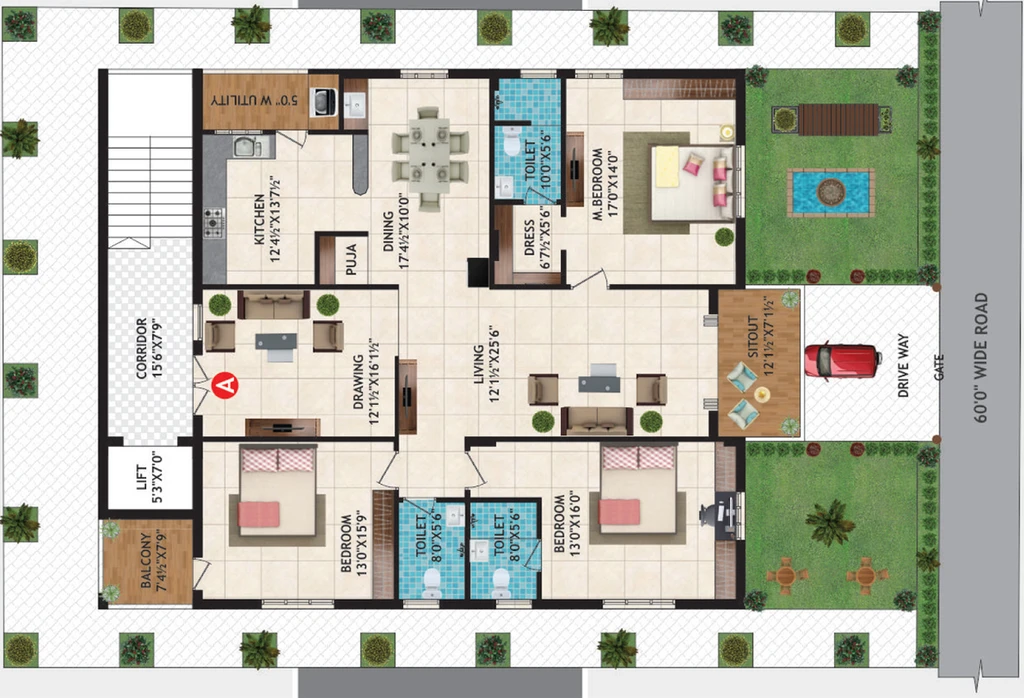 Master Plan of Sunshine Gardenia in Jubilee Hills, Hyderabad - Image 138225