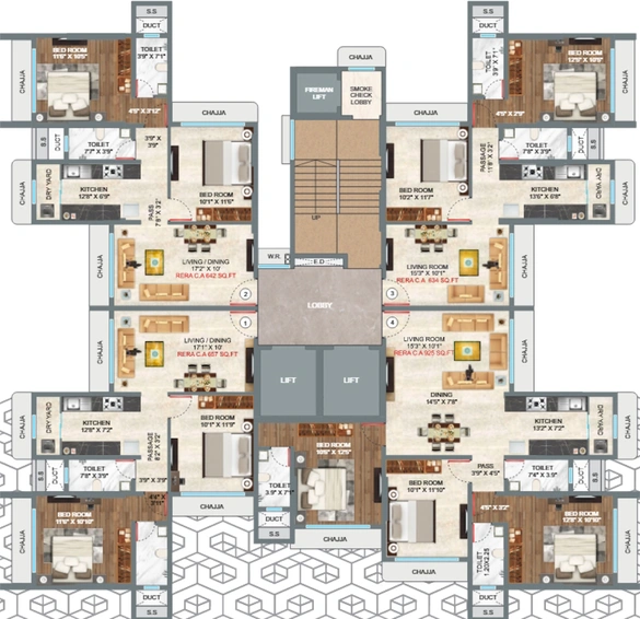 Floor Plan of S S Meghalok Heights in Borivali West, Mumbai - Image 92888