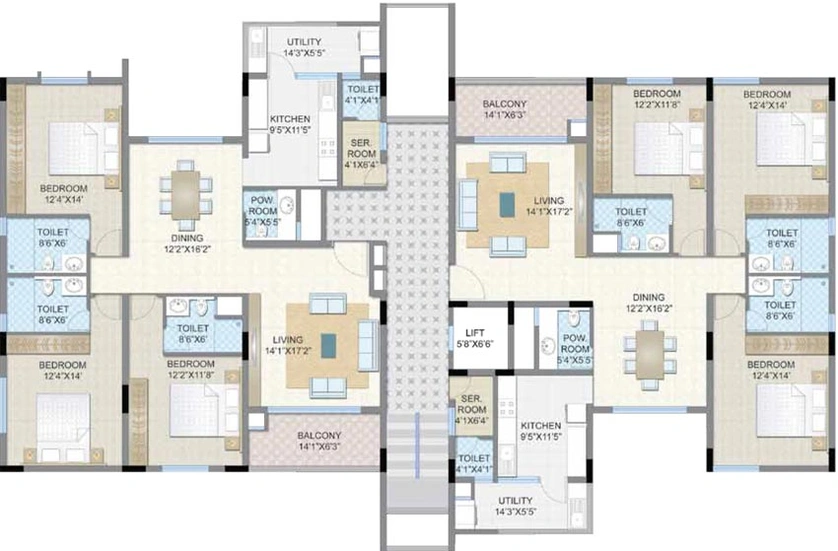 Floor Plan of Legacy Soreno in Hebbal, Bangalore - Image 138282