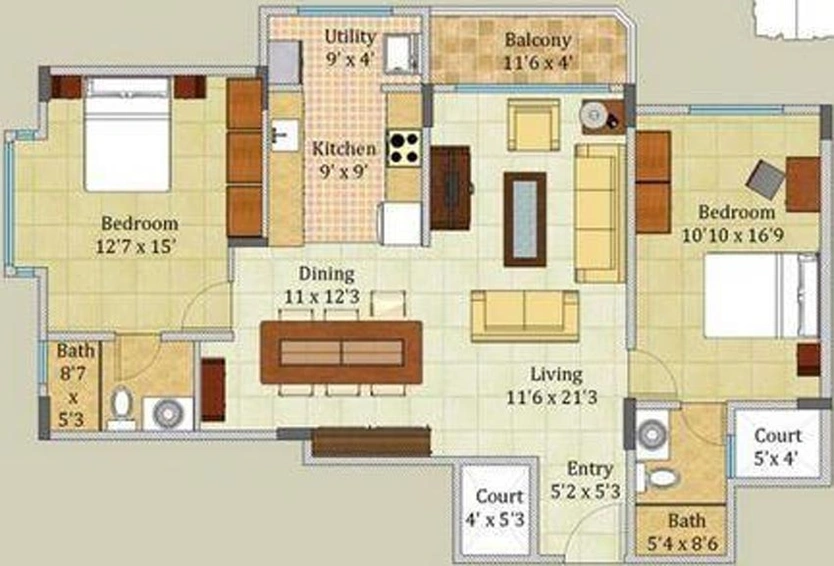 2 BHK Flat in Surbacon Maple in Sarjapur, Bangalore - Image 806760