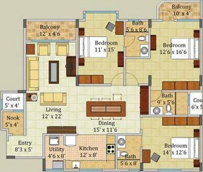 3 BHK Flat in Surbacon Maple in Sarjapur, Bangalore - Image 806761