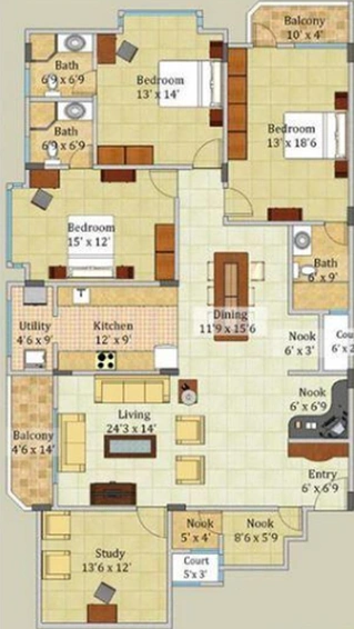 3 BHK Flat in Surbacon Maple in Sarjapur, Bangalore - Image 806762