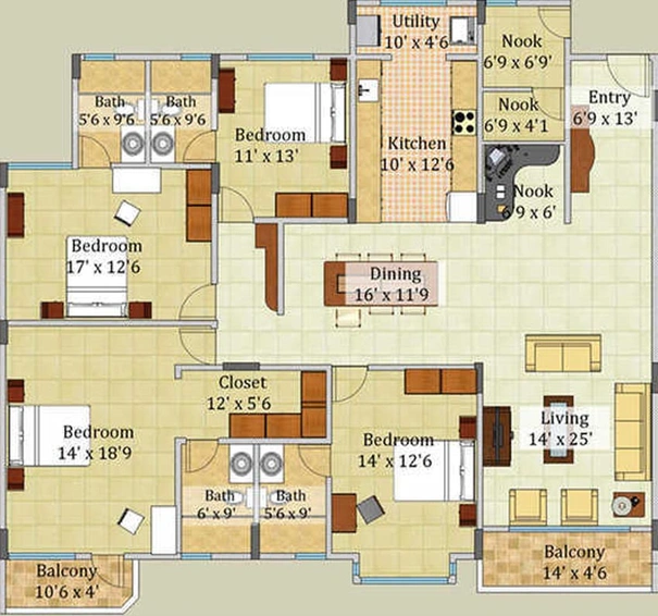 4 BHK Flat in Surbacon Maple in Sarjapur, Bangalore - Image 806763