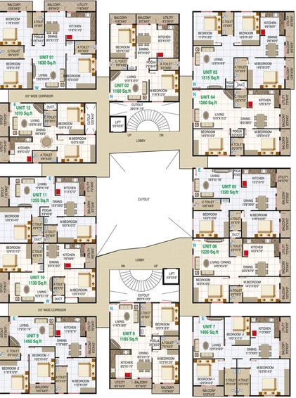 Floor Plan of Surya Spaces in Begur, Bangalore - Image 138397