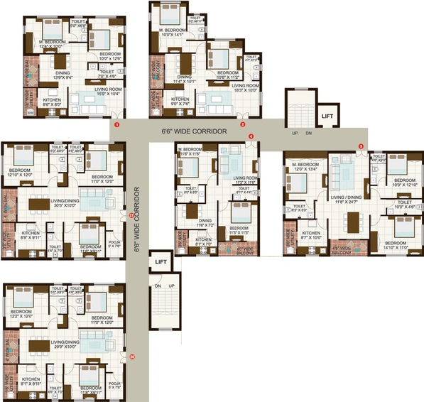 Floor Plan of Technopolis Solitaire Abode in Kondapur, Hyderabad - Image 138404