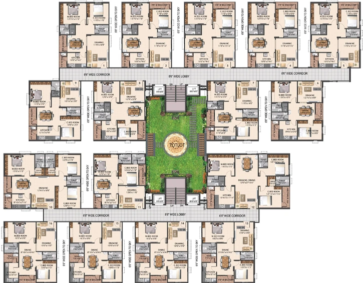 Floor Plan of Technopolis Solitaire Swamy in Sanath Nagar, Hyderabad - Image 138432
