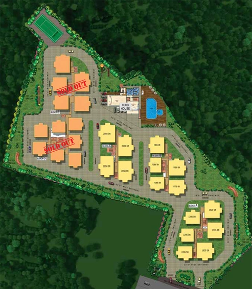 Master Plan of Theme Ambience Golf View in Gachibowli, Hyderabad - Image 138461