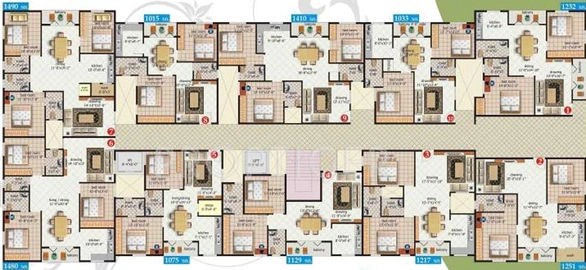 Floor Plan of MC Jyothi Enclave in Kaggadasapura, Bangalore - Image 138471