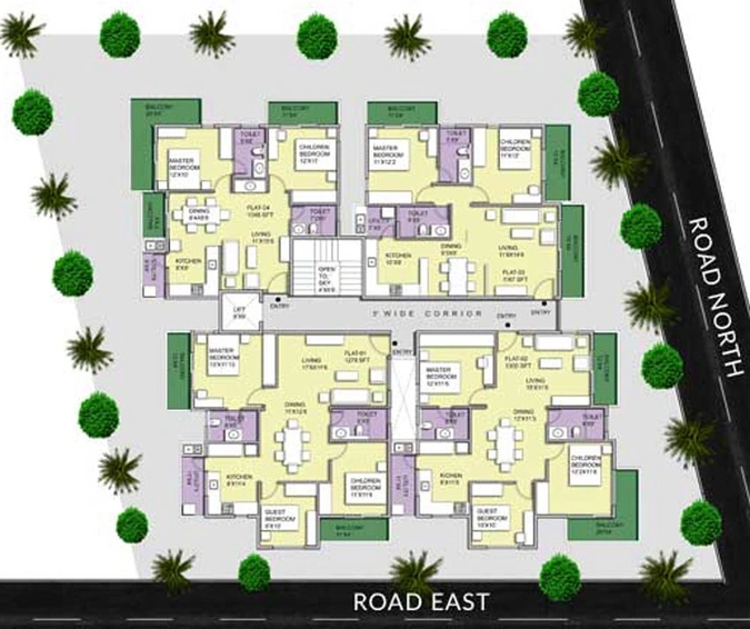 Master Plan of Pristine Woods in Thanisandra, Bangalore - Image 138487