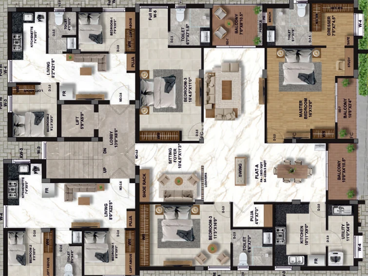 Floor Plan of JKB Gurupara in T Nagar, Chennai - Image 138508