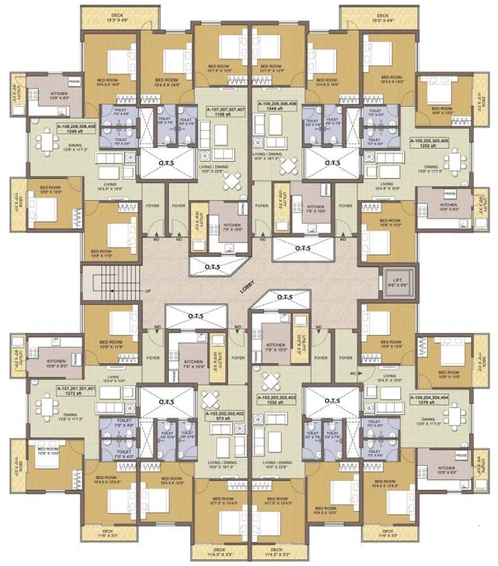 Floor Plan of Colorhomes Berry in Padur, Chennai - Image 138601
