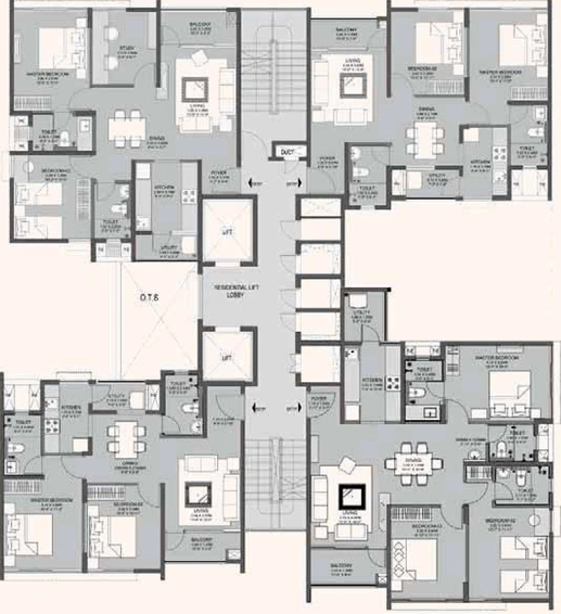 Floor Plan of Godrej Azure in Padur, Chennai - Image 138630