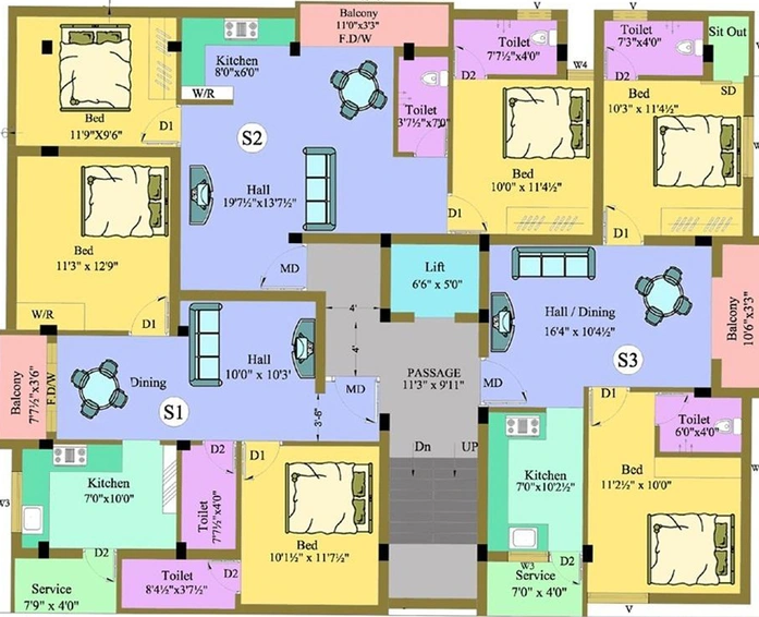 Floor Plan of AV Anandamaya in Pallikaranai, Chennai - Image 138653