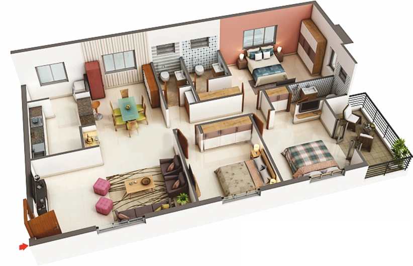 3 BHK Flat in VLR RRR Residency in Nizampet, Hyderabad - Image 806892
