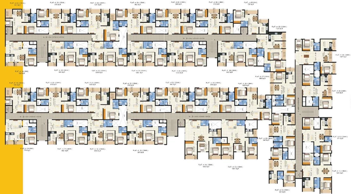 Floor Plan of Advaita Blossom in Kelambakkam, Chennai - Image 138694