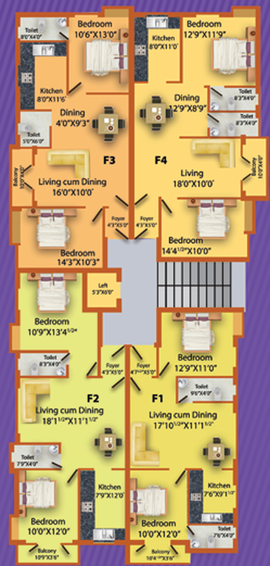Floor Plan of MS Charan MM Triumph in Madipakkam, Chennai - Image 138704