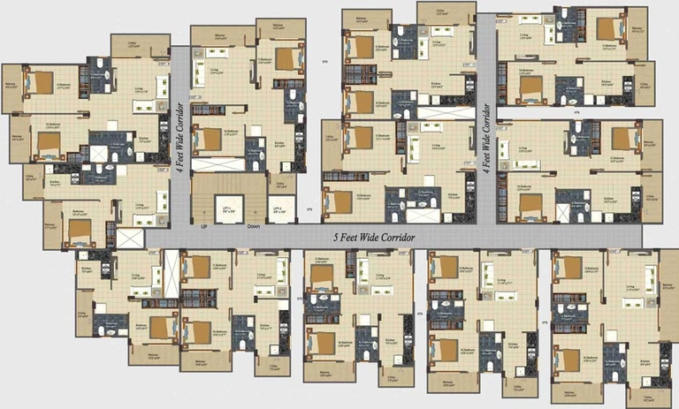 Floor Plan of MVS Paradise in Channasandra, Bangalore - Image 138725