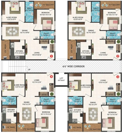 Floor Plan of VR Elite in Kukatpally, Hyderabad - Image 138731