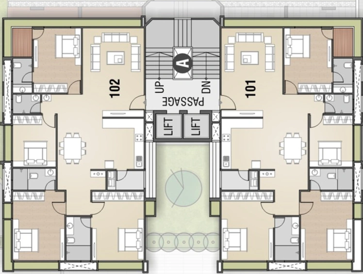 Floor Plan of Vaishnodevi Kingsley in Pal, Surat - Image 93244