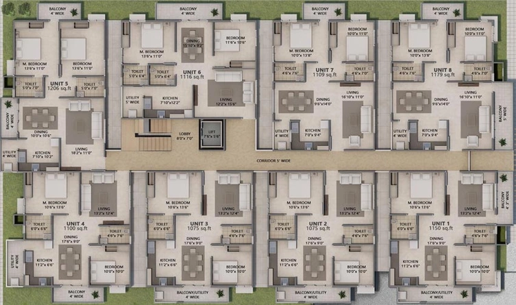 Floor Plan of Mystic Nest in Varthur, Bangalore - Image 138739