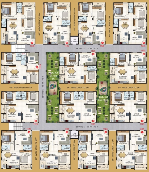 Floor Plan of VR Elite Royal Grand in Chandanagar, Hyderabad - Image 138746