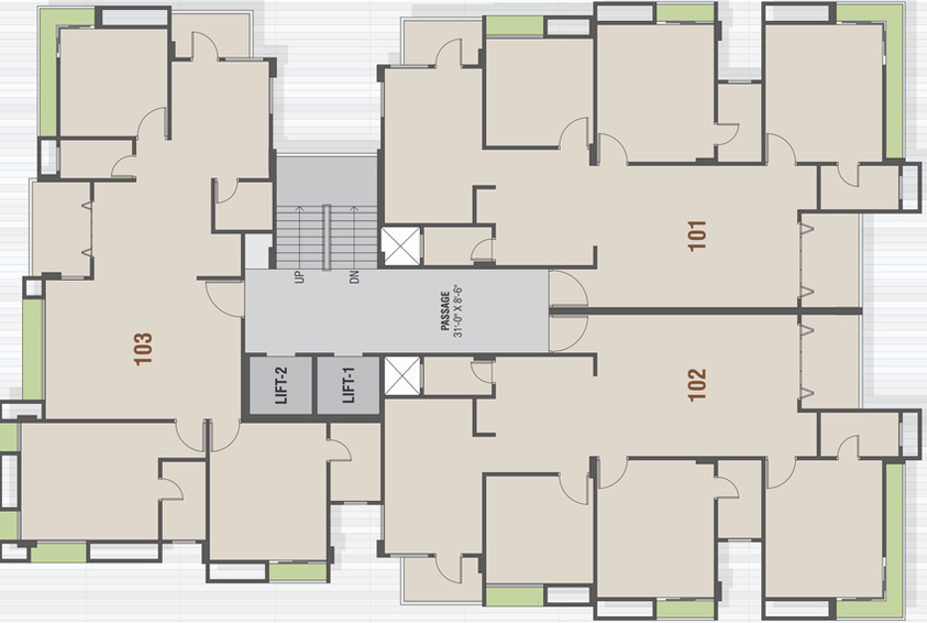 Floor Plan of Nilima Solitaire Avenue in Vesu, Surat - Image 92981