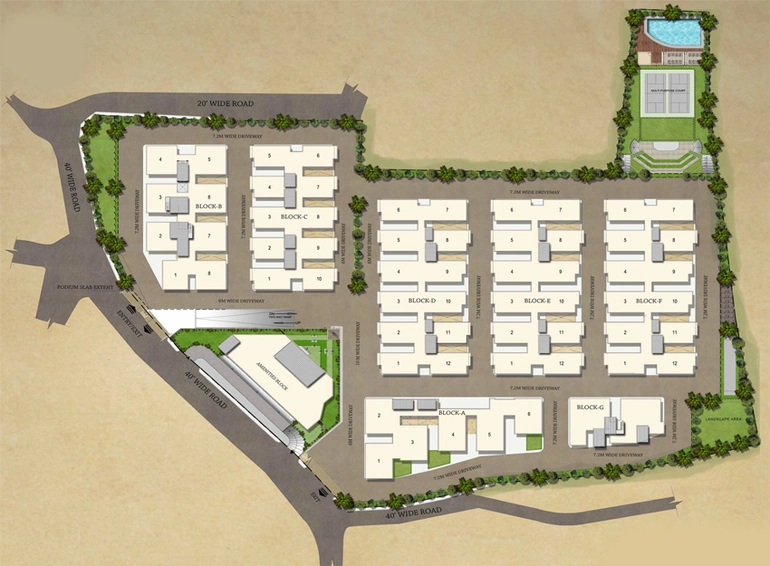 Master Plan of Vasathi Anandi in Appa Junction, Hyderabad - Image 139002