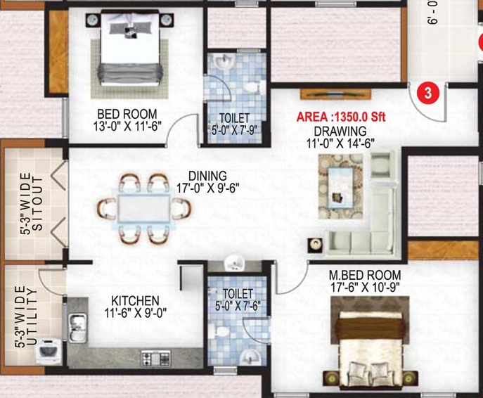 2 BHK Flat in Sree Jingle Heights in Horamavu, Bangalore - Image 807023