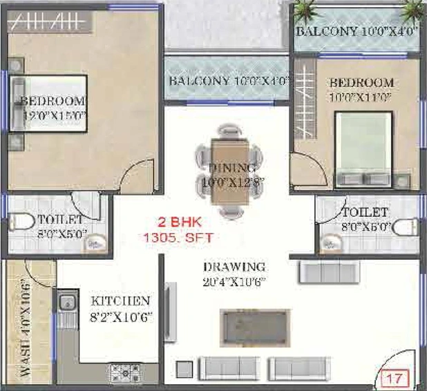 2 BHK Flat in LVS Gardenia in KR Puram, Bangalore - Image 807032