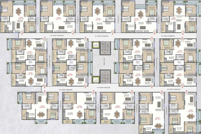 Floor Plan of LVS Gardenia in KR Puram, Bangalore - Image 139032