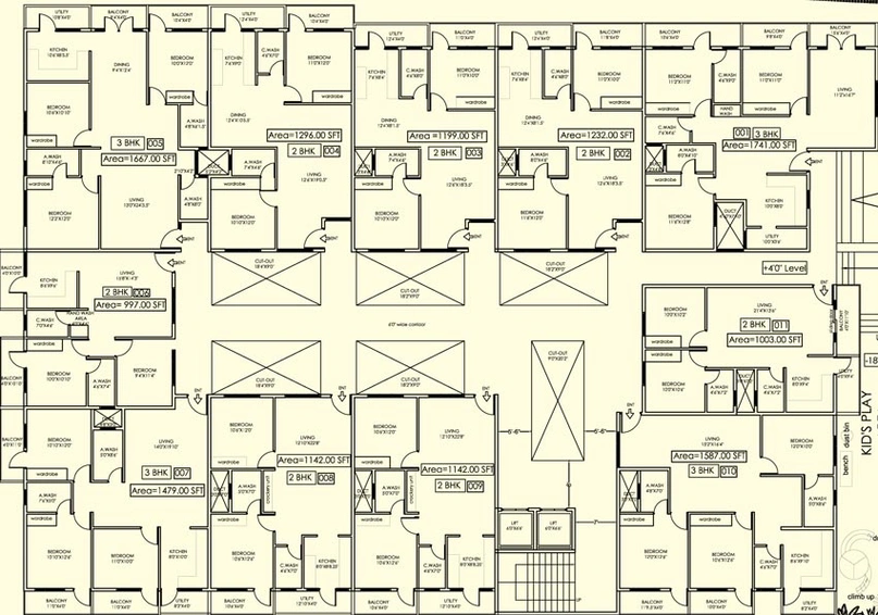 Floor Plan of A Peace Desire in Nagarbhavi, Bangalore - Image 139058