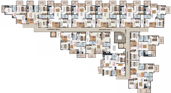 Floor Plan of MR Shine Woods in Bannerghatta, Bangalore - Image 139074