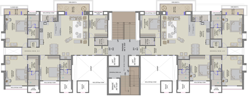 Floor Plan of Dobariya Antriksh Luxuria in Katargam, Surat - Image 93036
