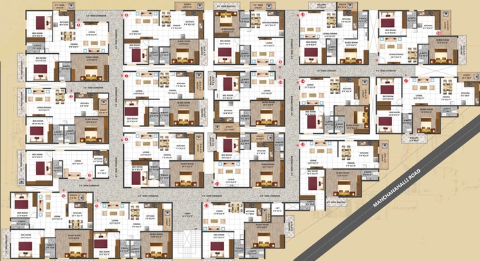Floor Plan of Yuva Sunrise in Attibele, Bangalore - Image 139089