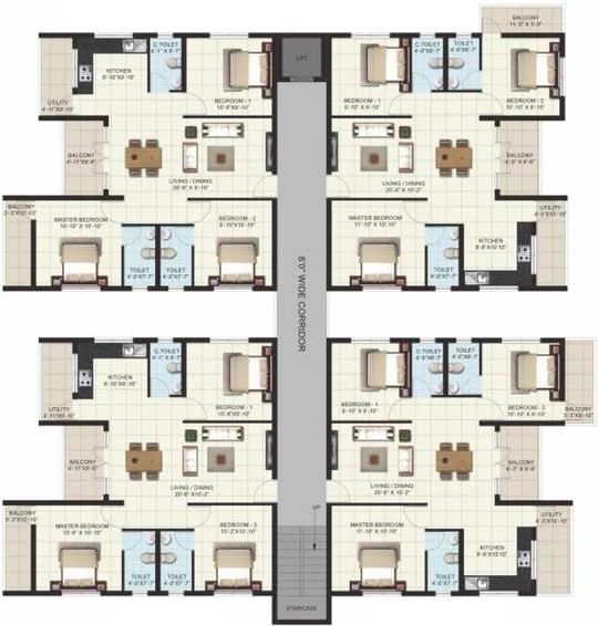 Floor Plan of Lifestyle Happinest in Singaperumal Koil, Chennai - Image 139097