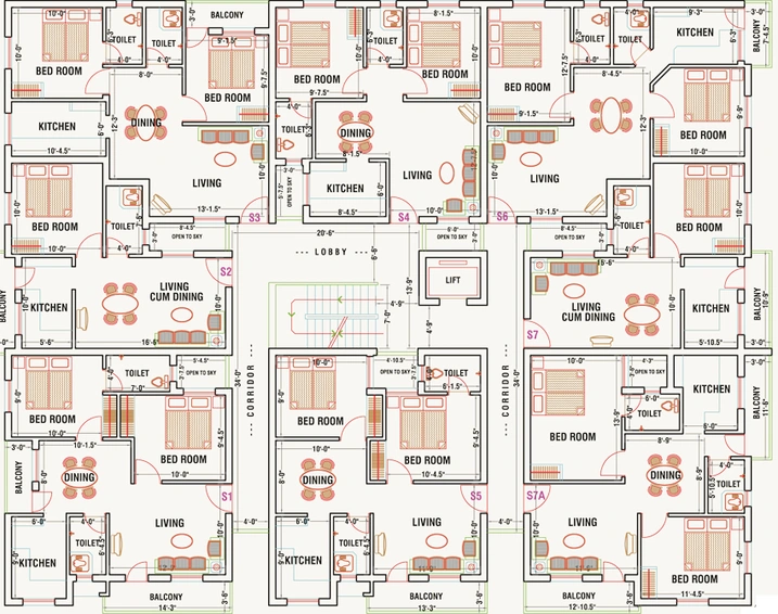 Floor Plan of GP Cherry Blossom in Ayanambakkam, Chennai - Image 139112